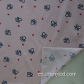 Diseño encantador tela mixta mixta poly92% sp8% tela de jersey de durazno impreso para ropa de dormir para bebés/niños
